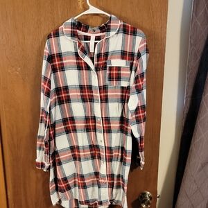 Red and White Women Nightgown